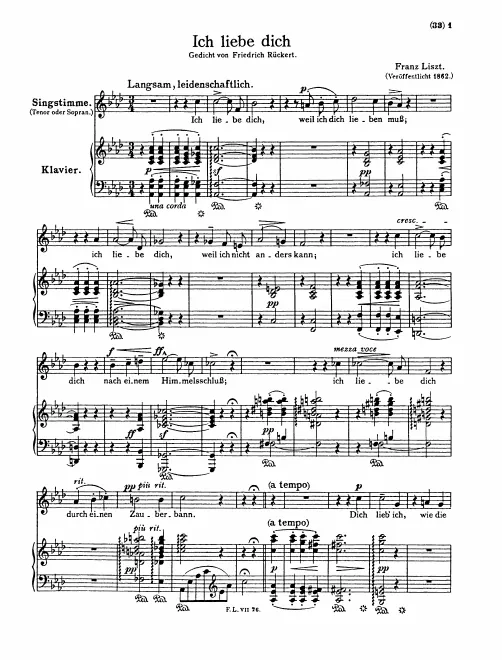 First page of Ich liebe dich