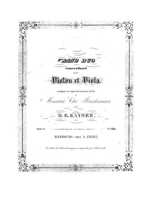 First page of Grand duo concertant