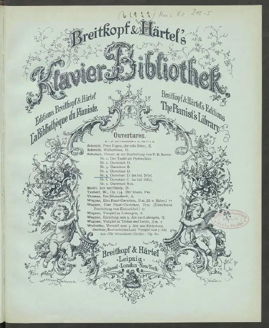 First page of Ouvertüren und andere Orchesterwerke