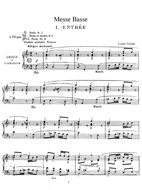 First page of Messe basse