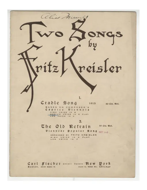First page of Cradle Song