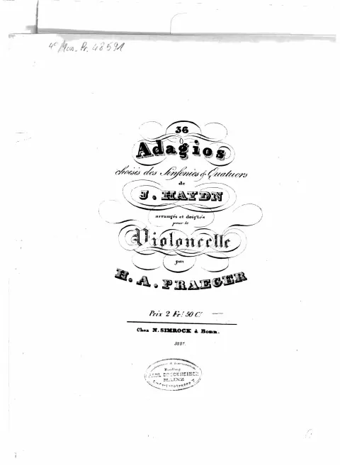 First page of 36 Adagios de J. Haydn