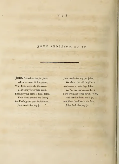 First page of John Anderson, My Jo