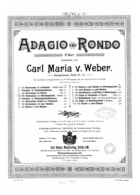 First page of Adagio und Rondo