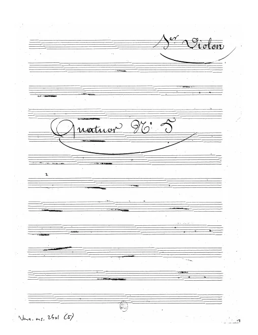 First page of String Quartet No.5