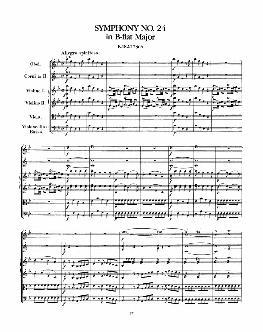 First page of Symphony No.24