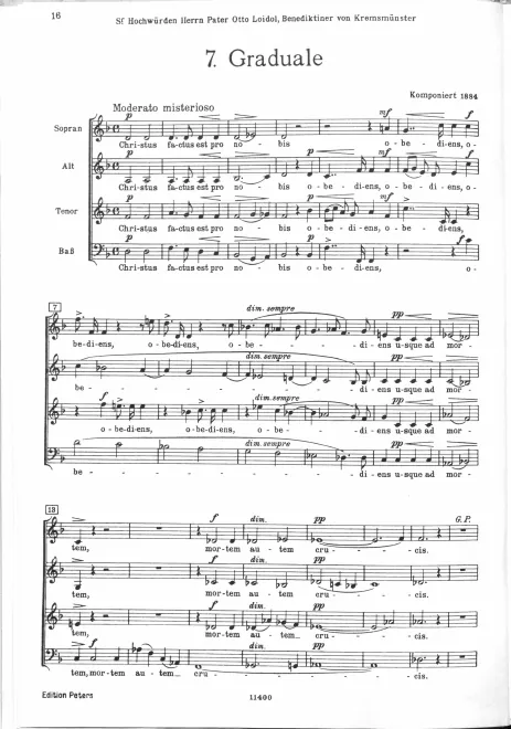 First page of Christus factus est (III)