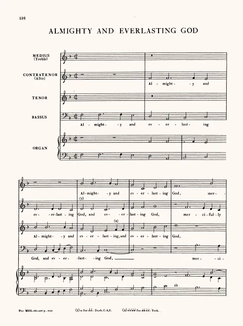 First page of Almighty and Everlasting God