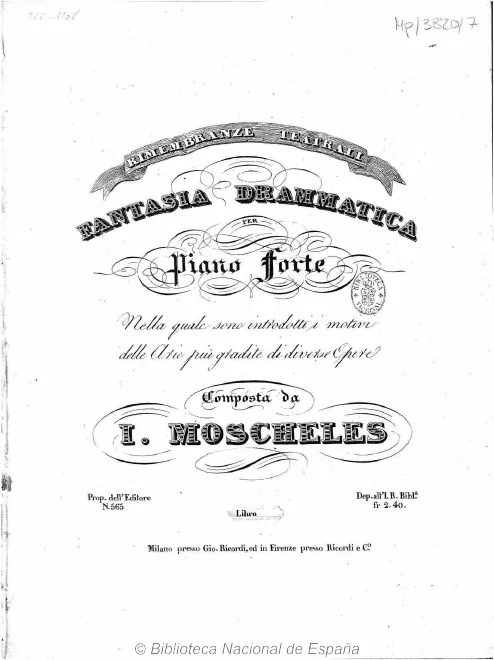 First page of Souvenir de l'Opéra