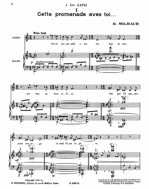 First page of D’un cahier inédit du journal d'Eugène de Guérin, Op.27