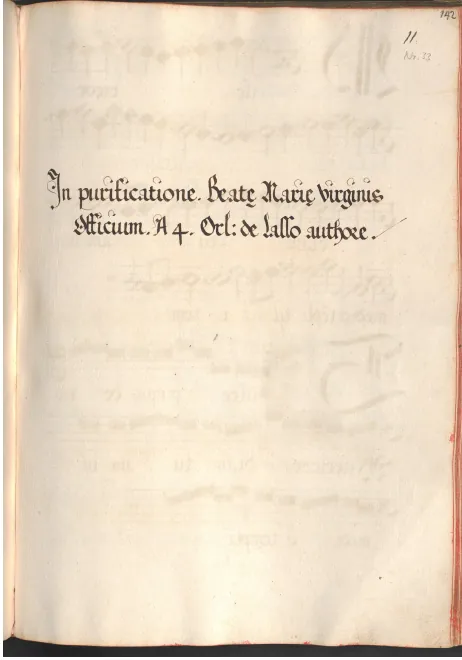 First page of Officium in Purificatione Beatae Mariae Virginis