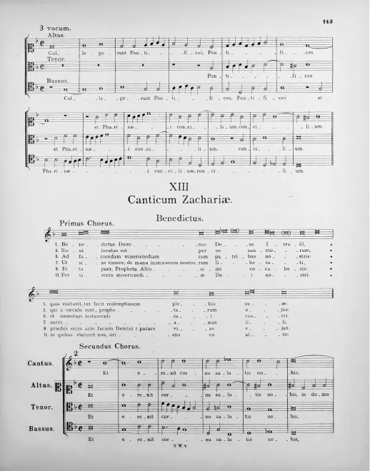 First page of Benedictus Dominus, Deus Israel