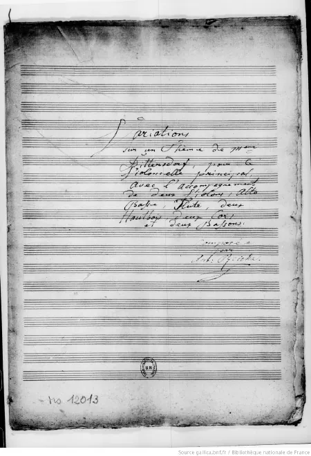 First page of Variations on a Theme by Dittersdorf
