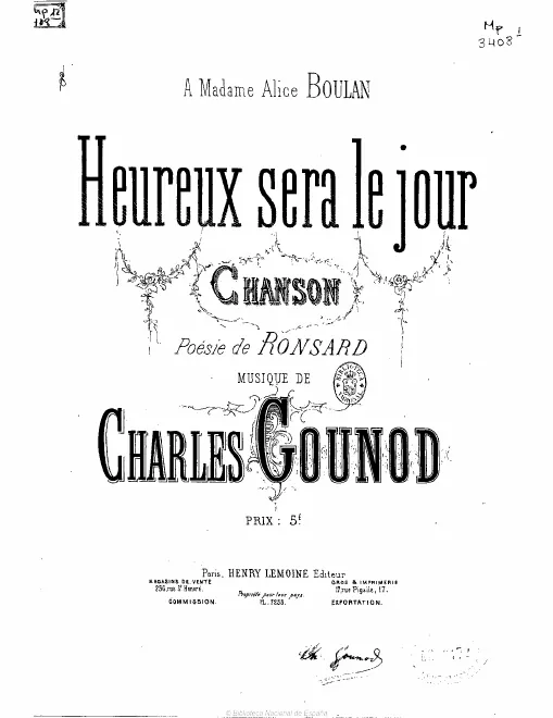 First page of Heureux sera le jour