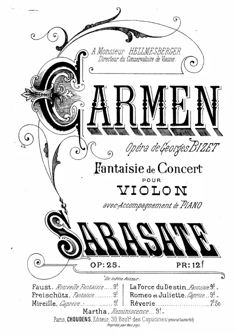 First page of Carmen Concert Fantasy