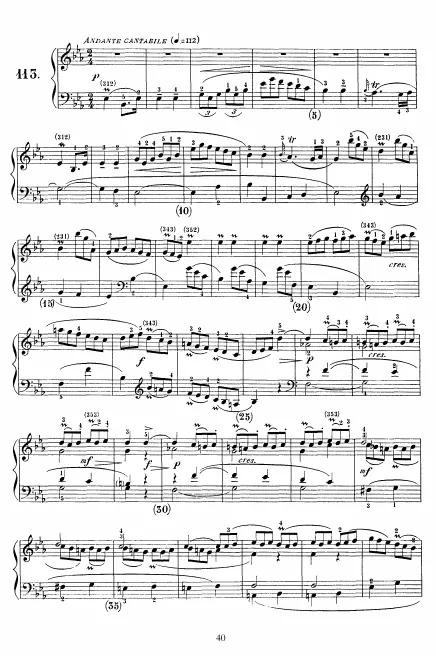 First page of Keyboard Sonata in E-flat major