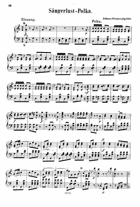 First page of Sängerslust
