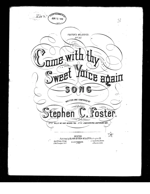 First page of Come with Thy Sweet Voice Again