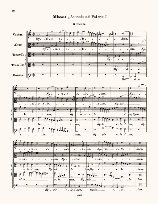 First page of Missa Ascendo ad Patrem