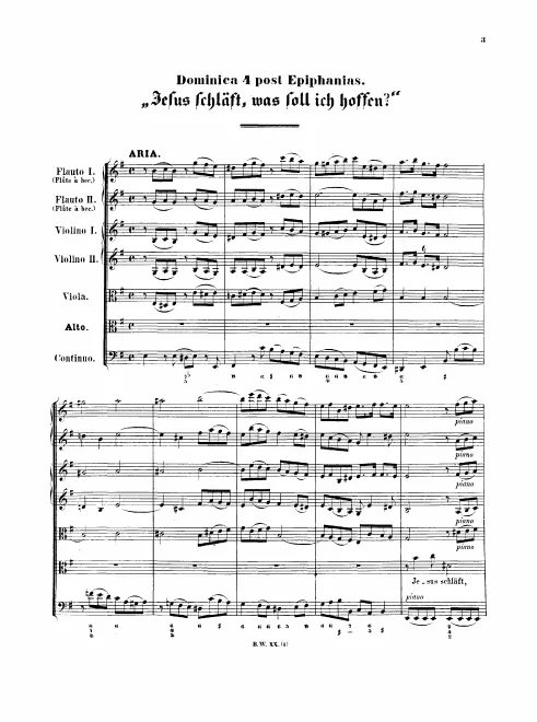 First page of Jesus schläft, was soll ich hoffen?