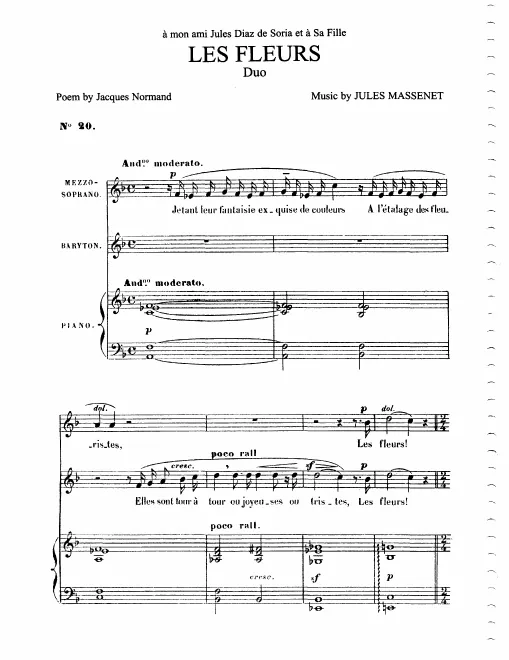 First page of Les fleurs
