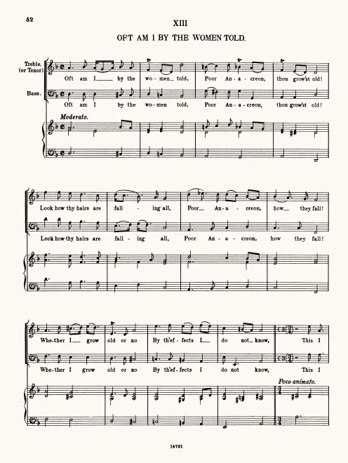 First page of Oft Am I by the Women Told