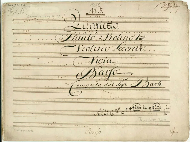 First page of Flute Quartet in A major