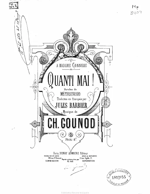 First page of Quanti mai