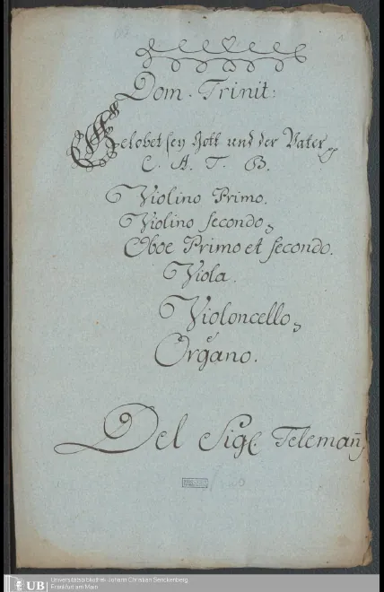 First page of Gelobet sei Gott und der Vater