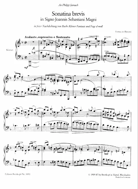 First page of Sonatina No.5