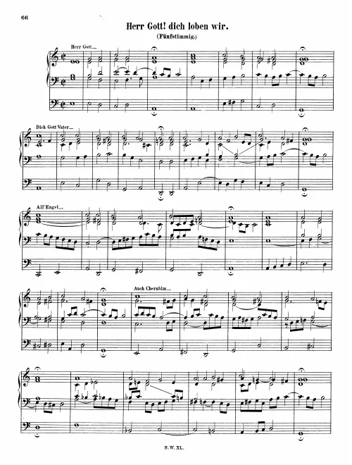 First page of Herr Gott, dich loben wir