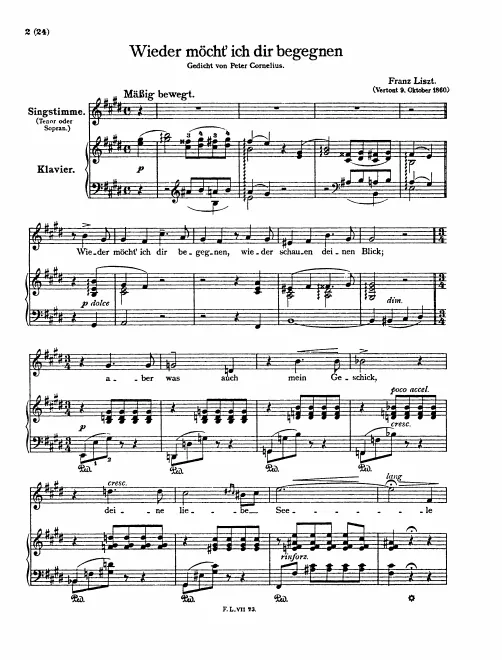 First page of Wieder möcht ich dir begegnen