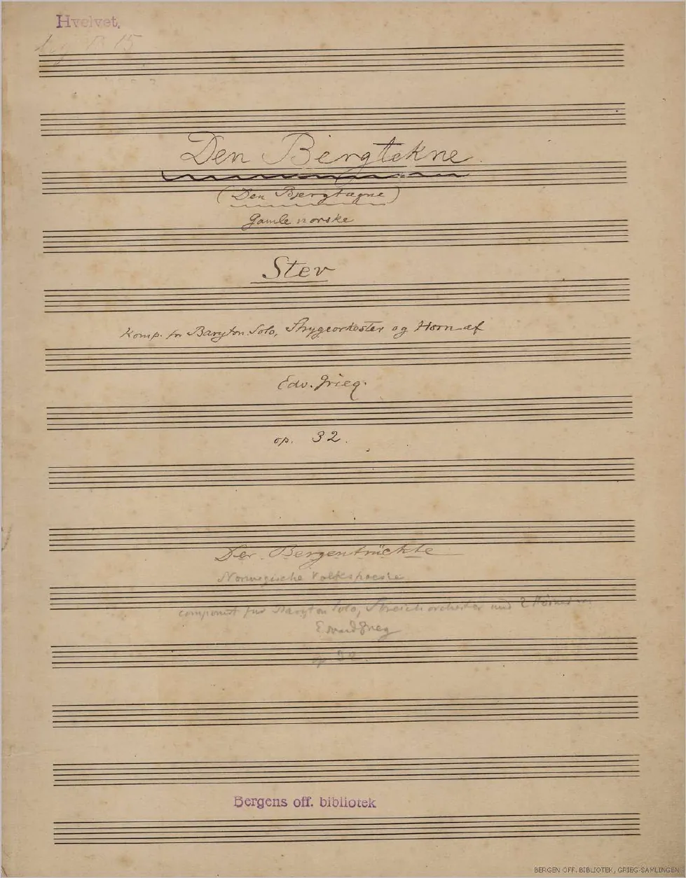 First page of Den Bergtekne