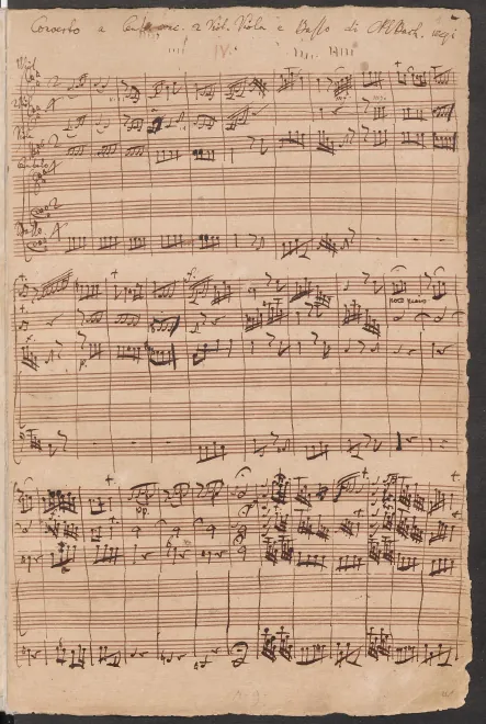 First page of Harpsichord Concerto in A major