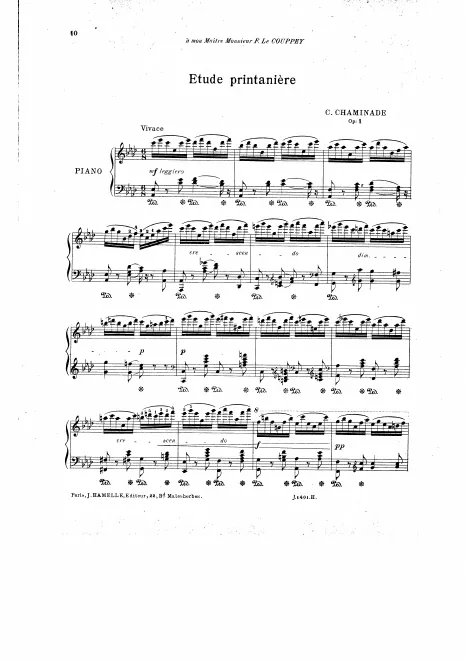 First page of Étude Printanière