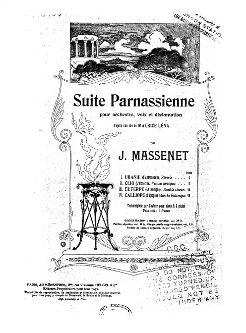 First page of Suite parnassienne