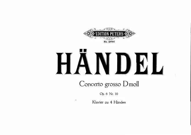 First page of Concerto Grosso in D minor