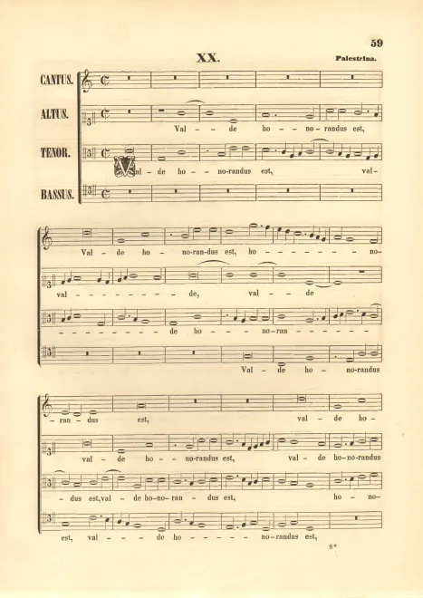 First page of Valde honorandus est