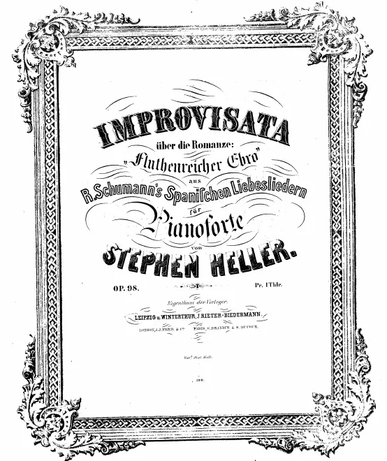 First page of Improvisata on a Theme of Schumann, Op.98