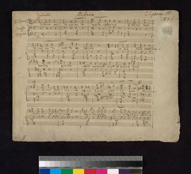First page of Libera me, Domine