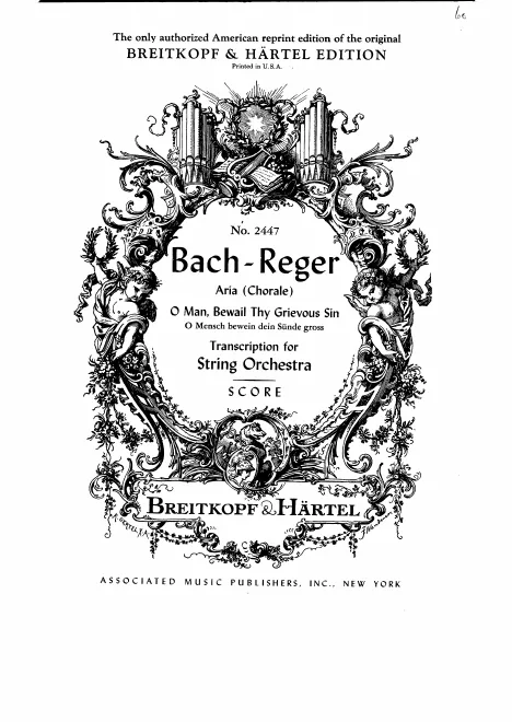 First page of O Mensch, bewein dein Sünde groß