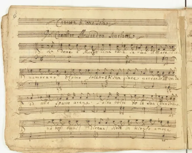 First page of Là dove a Mergellina