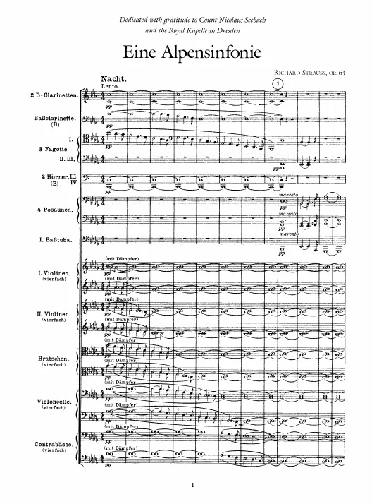 First page of Eine Alpensinfonie