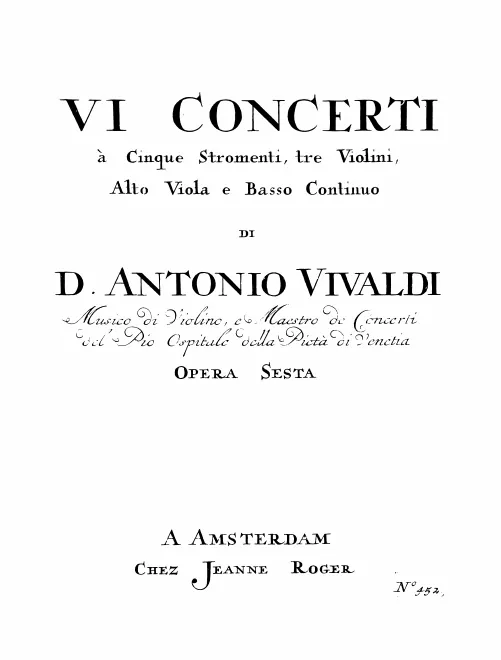 First page of 6 Concerti
