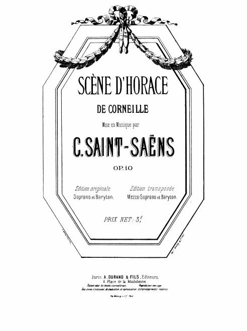 First page of Scène d'Horace