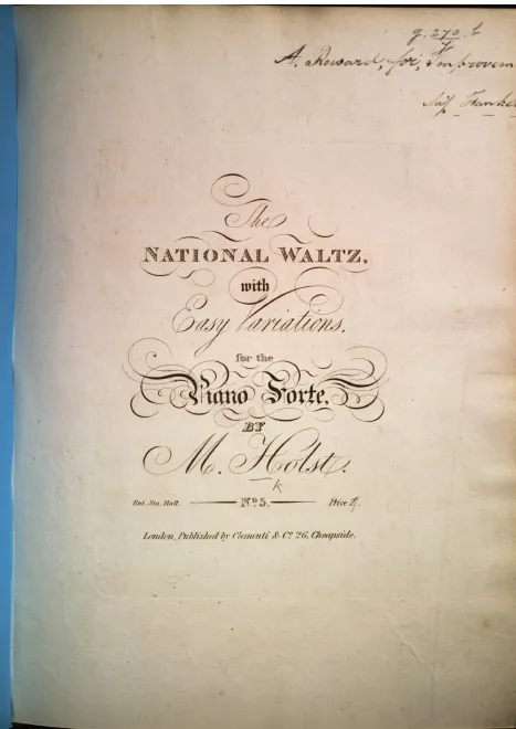 First page of Variations on the National Waltz