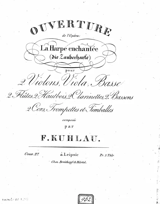 First page of Trylleharpen / Die Zauberharfe