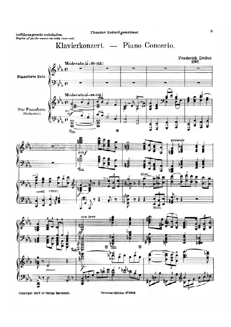 First page of Piano Concerto