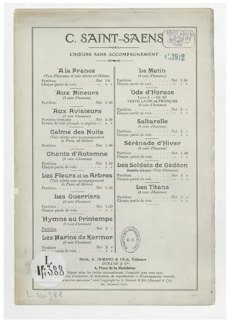 First page of Hymne au printemps