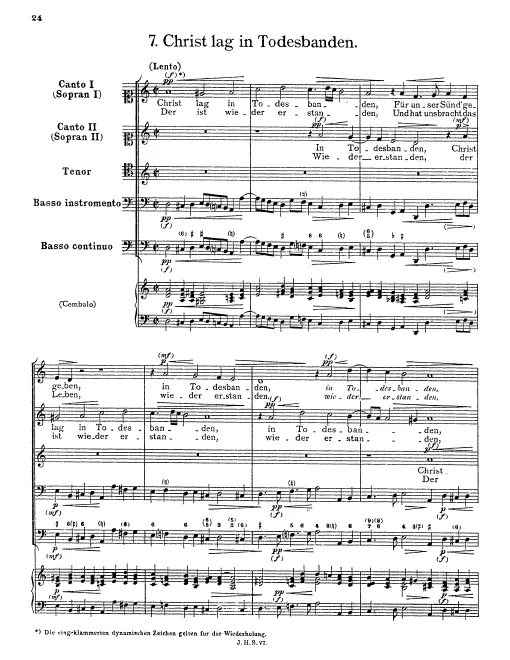 First page of Christ lag in Todesbanden